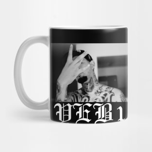 Yeb1 Art Chicano Clothing Mexican Design Tattoo style White ink Mug